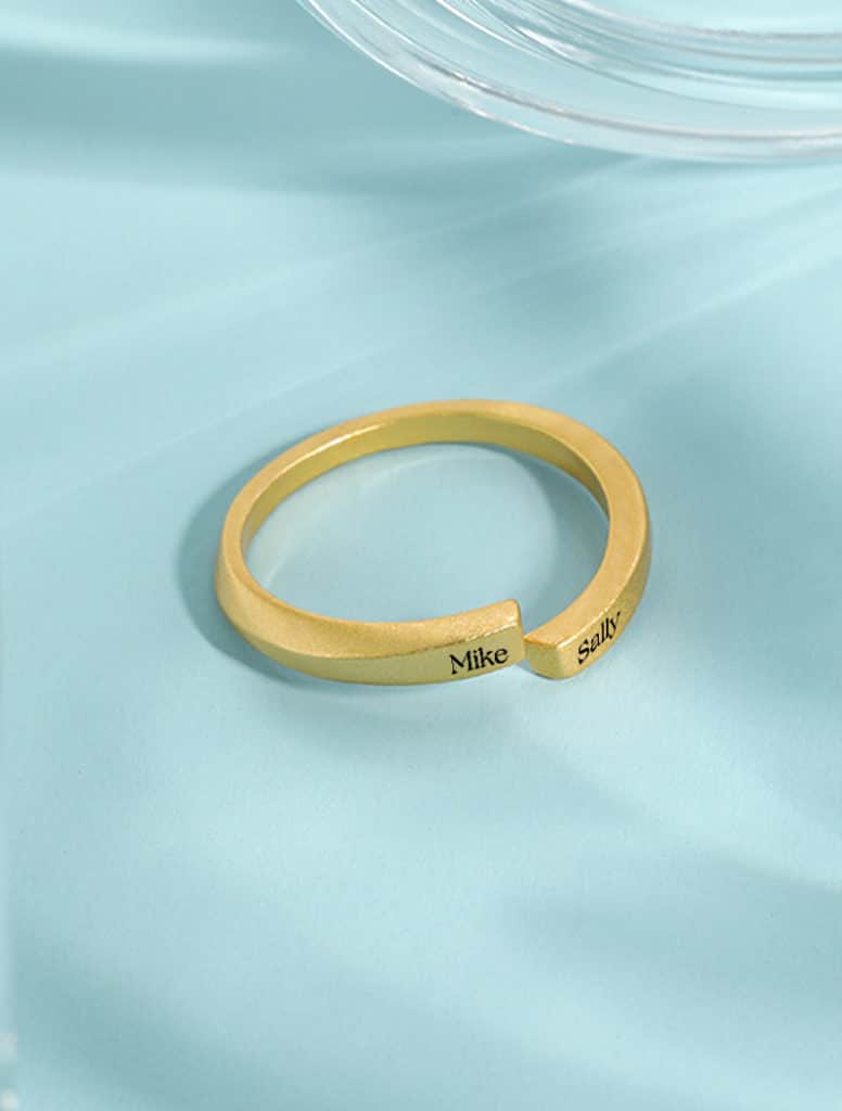 Gold on sale personalised ring